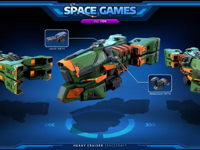 SPACE Games Vol-04 Low-poly 3D model
