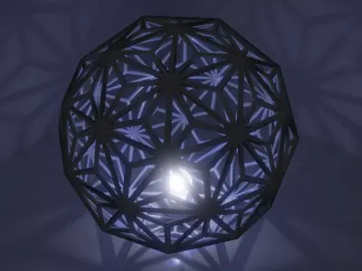 Snowflake Light Low-poly 3D model