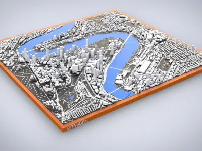 Cityscape Brisbane Queensland Australia 3D model