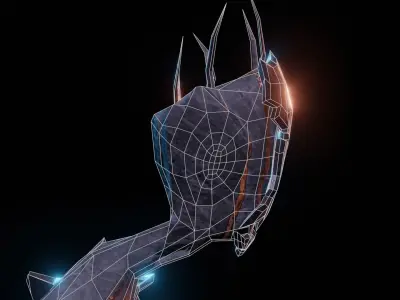 Hunter Monster Rock Free low-poly 3D model