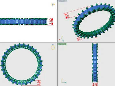 Princess-Cut Eternity Band 3D print model
