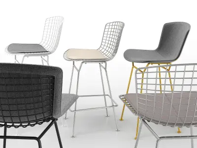Bertoia Barstool 3D model