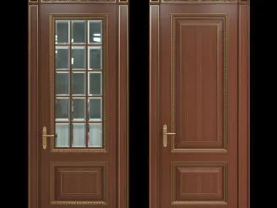 Door collection Low-poly 3D model