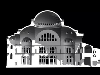 Hagia Sophia Section Printable Scale 1 to 500 3D print model