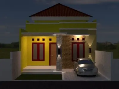 Minimalist Modern House 3D model purchase
