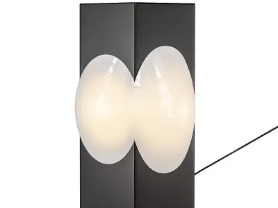 Atlas table lamp with base and light bulb 3D model
