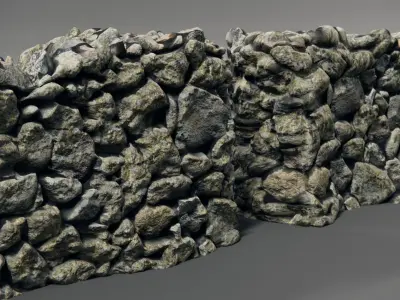 old stone walls Free 3D model