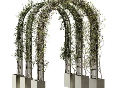 Green Corridor Landscape exterior green set 641 3D model