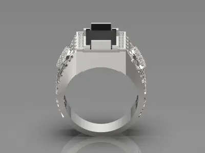 man diamond ring mr0092 3D print model