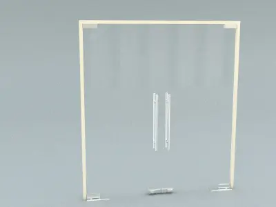 laos Glass Door Low-poly 3D model