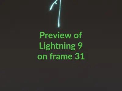 Animated Lightning v9 Low-poly 3D model
