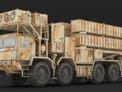  Iran Air Defence Bavar 373 Rigged for Cinema 4D 