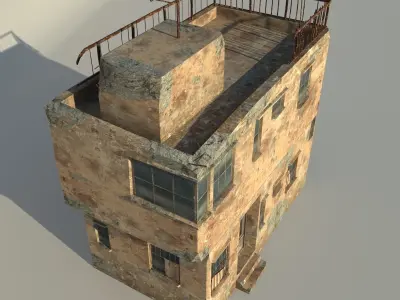 Middle East destroyed house for game num02 3D model
