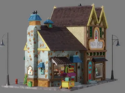Cartoon House 12 3D model