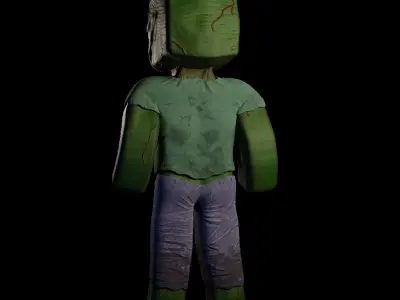 Zombie Minecraft Low-poly 3D model