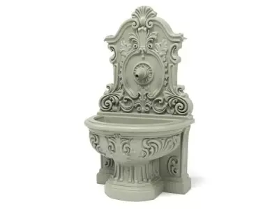Classic wall fountain 3D print model