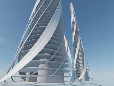 Future building Tower City 2 3D model