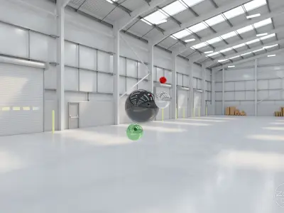 HDRI - Industrial Warehouse Interior 11b - 8192x4096 Texture