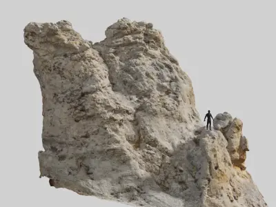 Big Mountain Peak Cliff Boulder Drone Scan PBR 3D model
