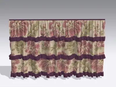 Curtain Low-poly 3D model 53