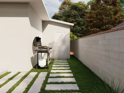3D Exterior Scene 3D model design garden and landscape 3D 3D model 10