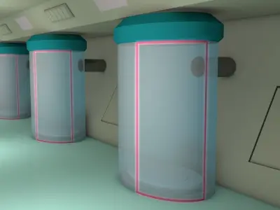 sci fi corridor  3D model shop
