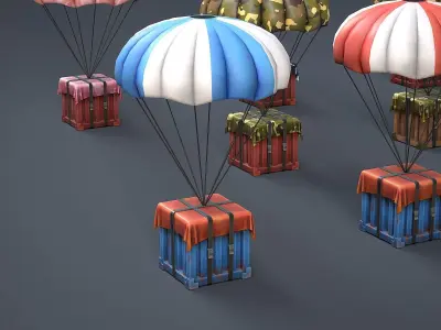 Airdrop Low-poly 3D model