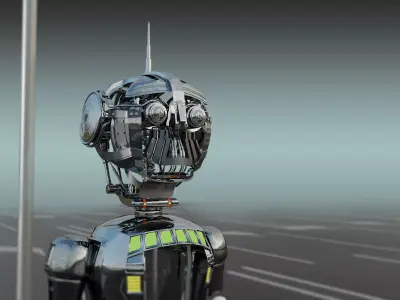 Scifi Robot Low-poly 3D model buy