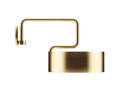 Golden Metal Wall Lamp 3D model