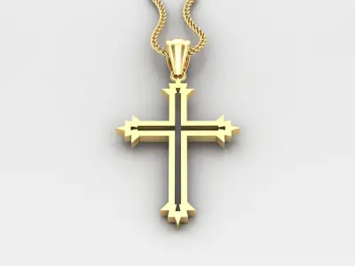 Cross Light Gold 4CP060 3DM STL 3D model