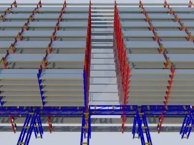 Storage and Archiving Steel Racking Systems 3D Model Pack