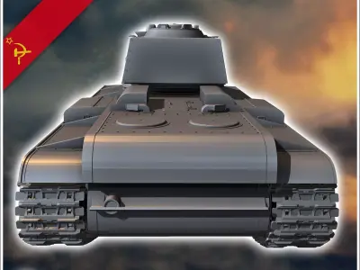 KV-3 Object 222 - Soviet army WW2 Second World East front Ostfro 3D print model