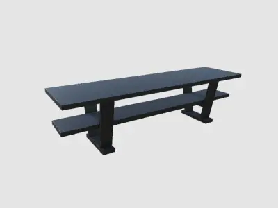 Long Table Free low-poly 3D model