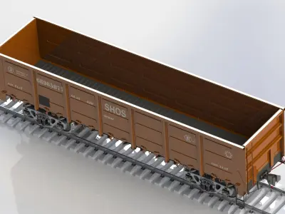Railway Carriage 12-132 Model 3D model