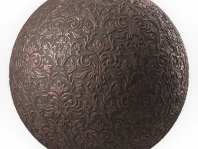 Metal Materials 8- Ornament Metal panels - Sbsar Pbr 4k Seamless 3D model