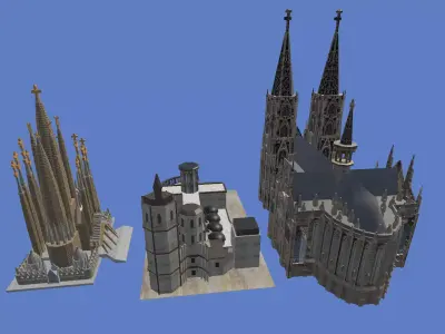 Cathedral Pack Low-poly 3D model