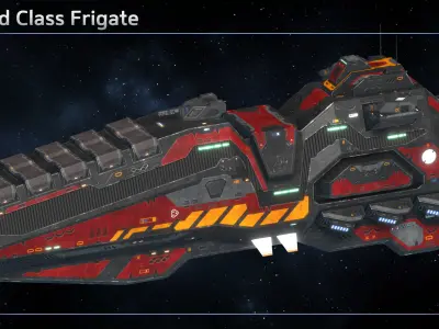 Spaceship Frigate Collection III 3D Model Pack