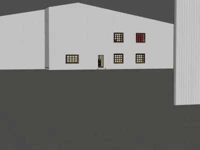 shop with living space  3D model