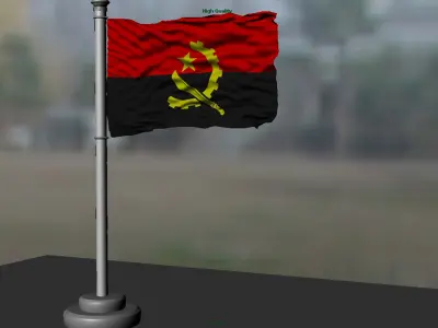Angola Flag 3D model