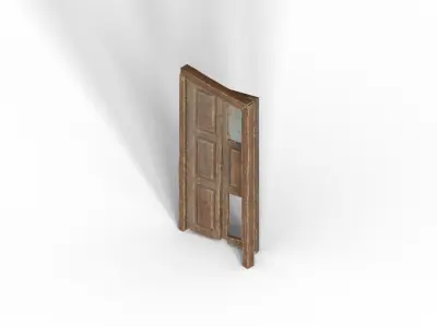 Rustic Old Door Free low-poly 3D model