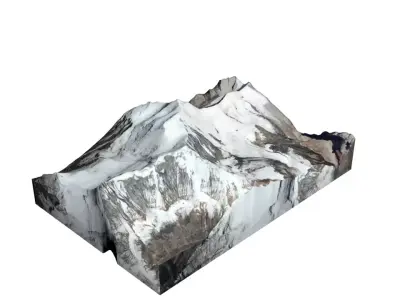 Dhaulagiri II Mountain Low-poly 3D model