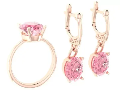 Ring boutique Oval set 3D print model