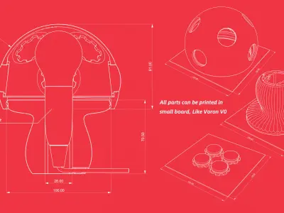 Mushroom Lamp C 3D print model
