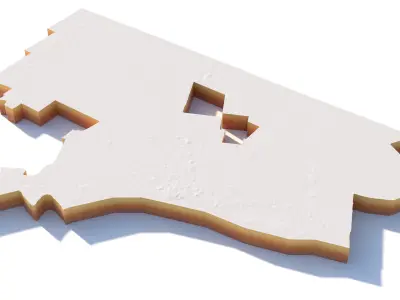 Detroit City Michigan USA 3D model