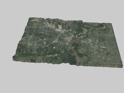 Memphis City Low-poly 3D model