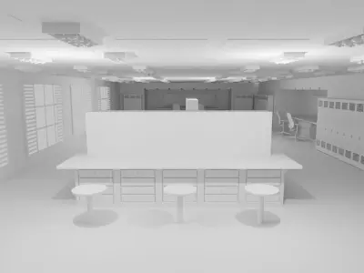 Workshop Interior No Material 3D model
