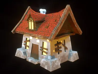 Witchs house Low-poly 3D model