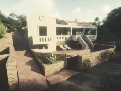 Modern villa in Greece 3D model