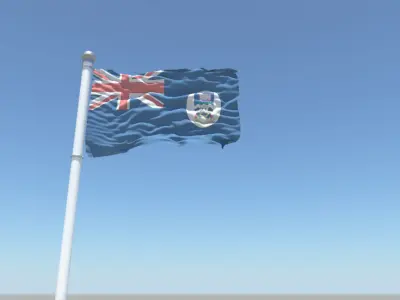 Falkland Islands flag 3D model