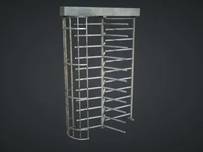 Security Turnstile Low-poly 3D model
